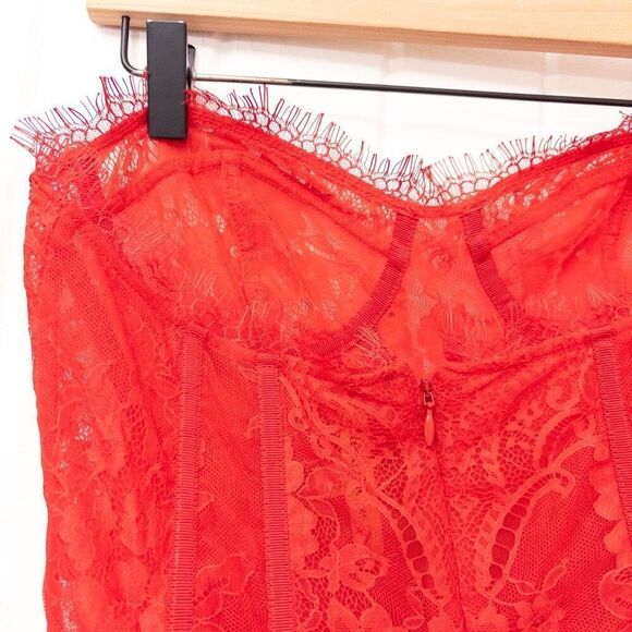 RÊVE RICHE Ema Dress Red Strapless Corset Mini - Picture 7 of 9